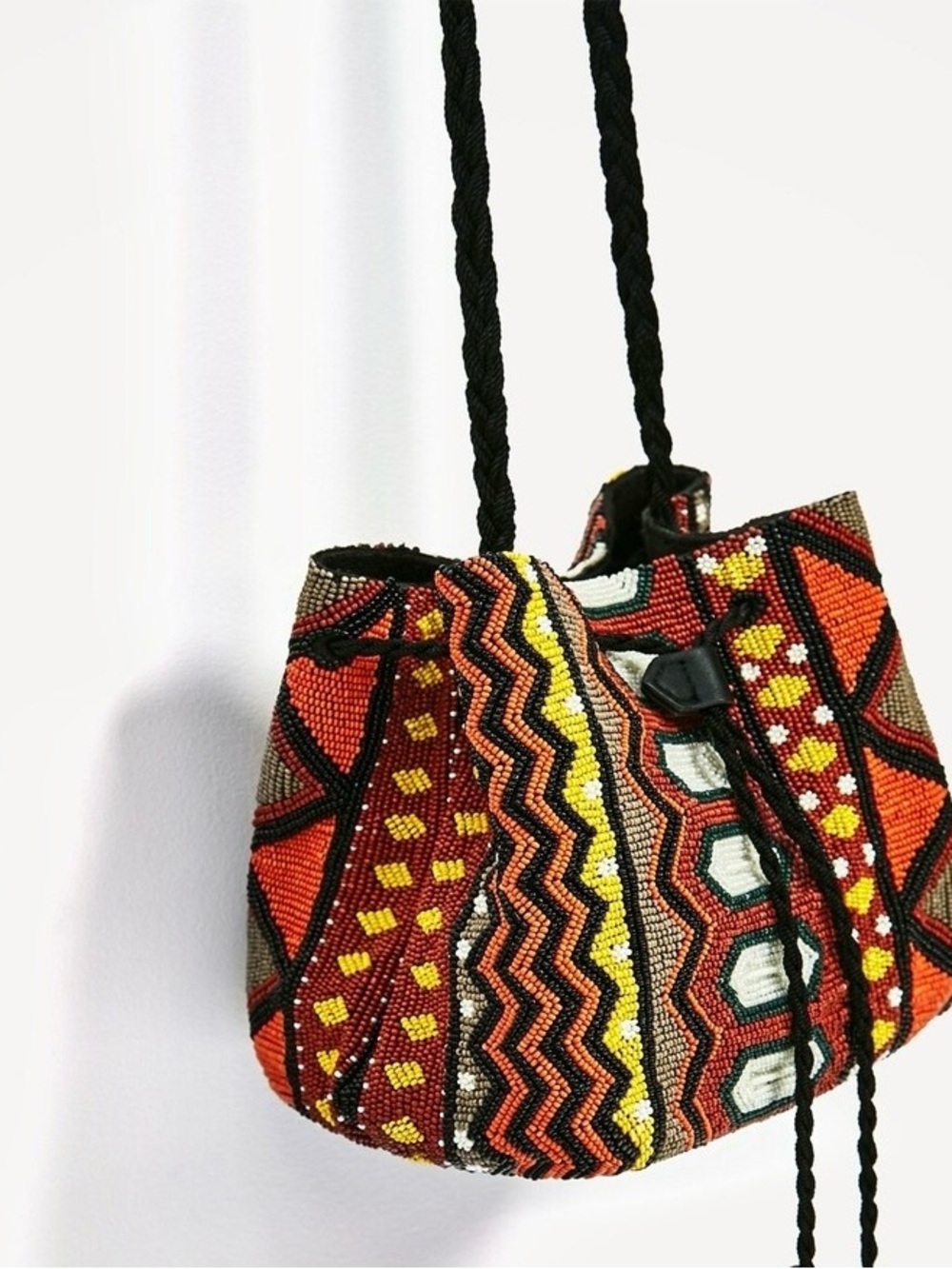 Zara Hand-Beaded Multicolor Crossbody Bag - Boho Style